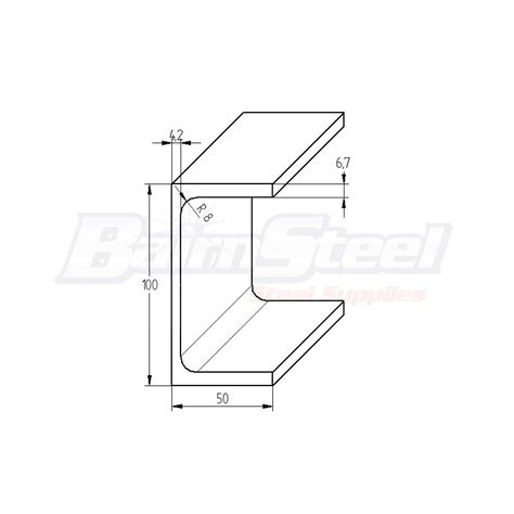 channel 100 x 50 dimensions.